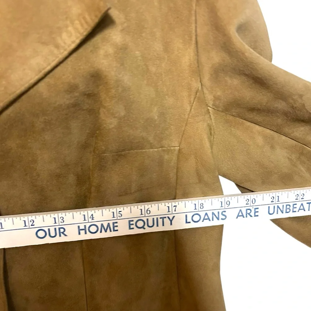 Vintage Aleksanders of Norway 70s M-L suede button jacket collar western boho - Picture 5 of 13